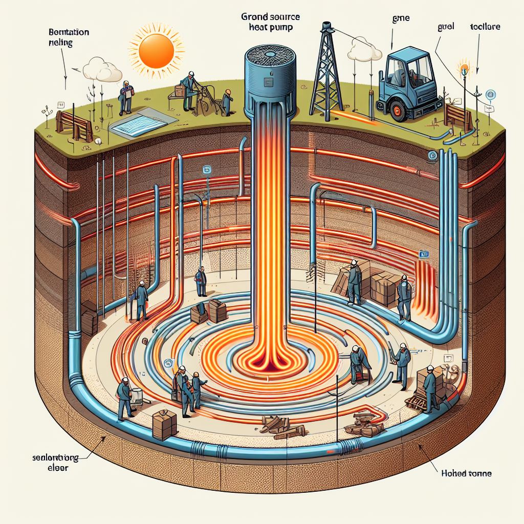 boreholes for ground source heat pumps impression